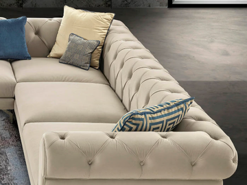 RUBINO - Corner tufted fabric sofa by CASA +39 - view 3